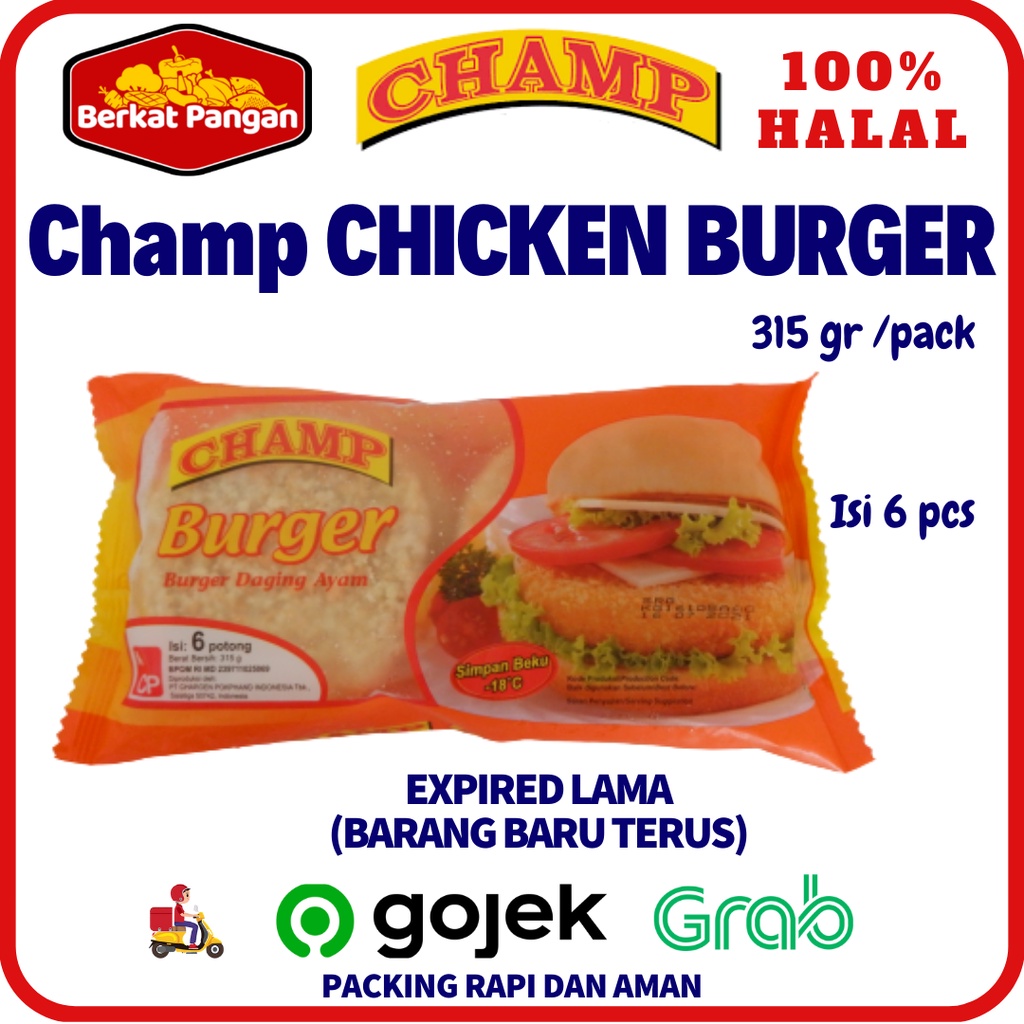 CHAMP chicken burger 315gr 6s