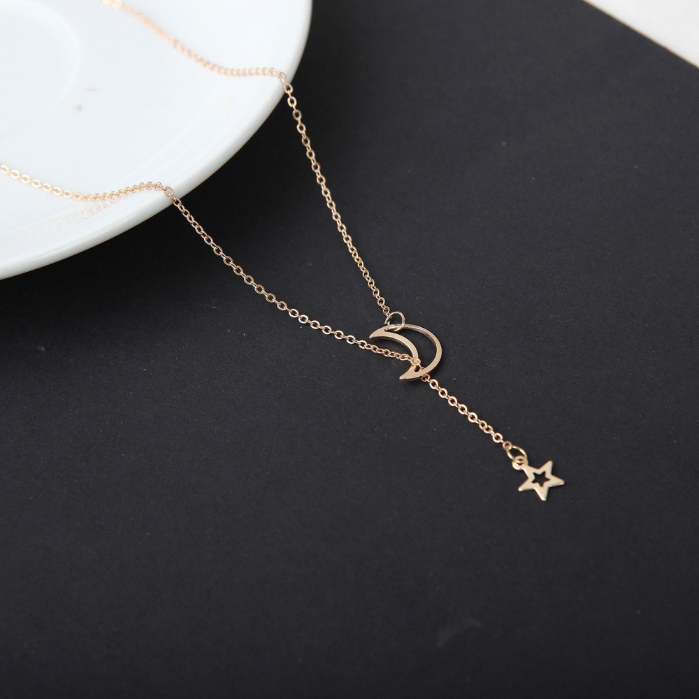 ✿AYN✿  Kalung Wanita Simple FA67 bulan bintang moon stars necklace