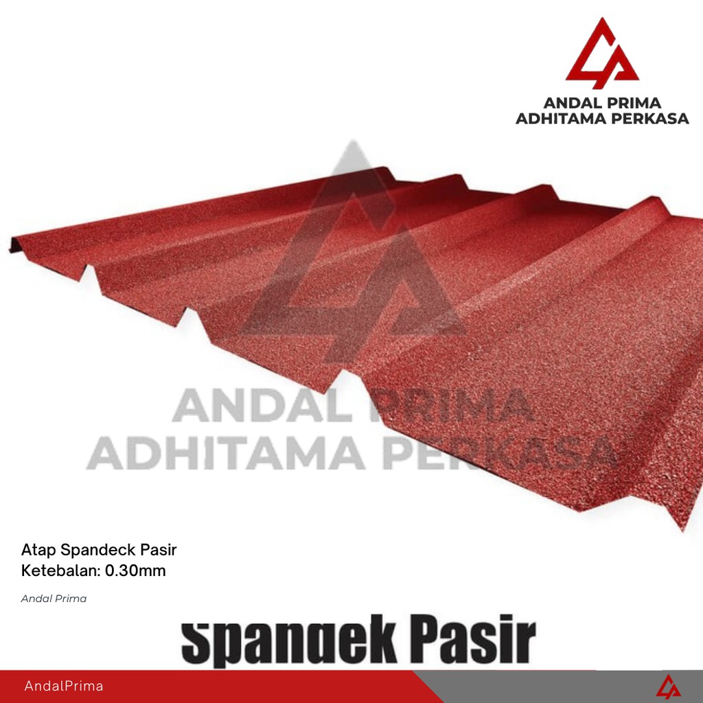 Jual Atap Spandek Pasir Mm Spandeck Zincalume Merah Indonesia