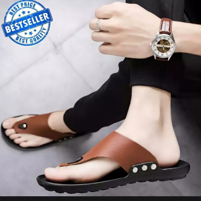 Sandal Kulit / Sandal Pria / Sandal Jepit / Sandal Casual Pria (Japit Import)