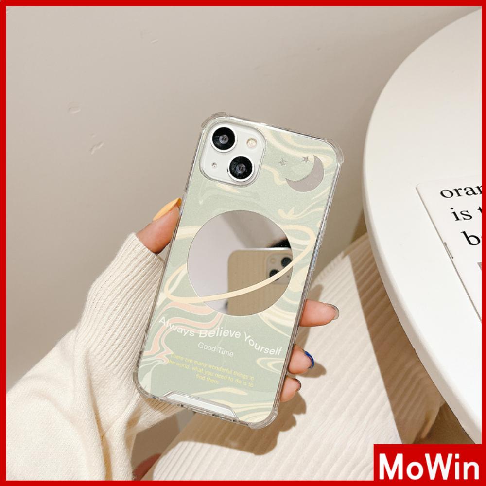 iPhone Case Acrylic Luxury Makeup Mirror Airbag Shockproof Protection Camera Moon Planet Cute Compatible For iPhone 11 iPhone 13 Pro Max iPhone 12 Pro Max iPhone 7 Plus iPhone xr