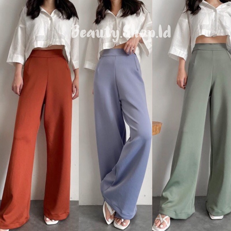 PREMIUM HIGHWAIST / HW CULLOTES PANTS / CELANA KULOT PANJANG WANITA E1