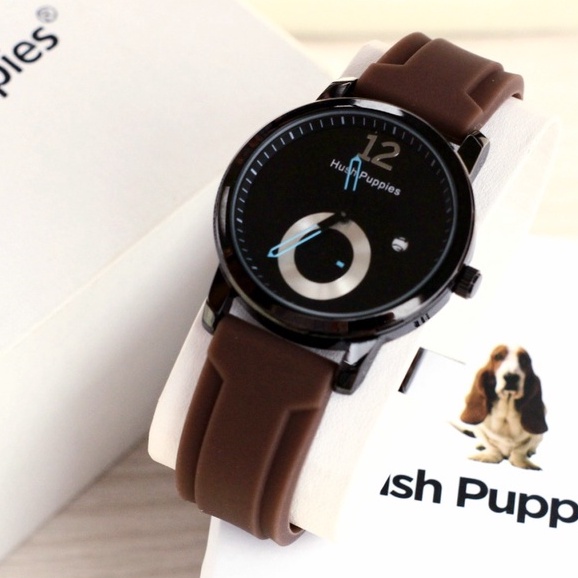 JAM TANGAN WANITA HUSH PUPPIES HP J100 RUBBER TANGGAL CHRONO DETIK BAWAH AKTIF DM 3,5 CM FREE BOX || JAM TANGAN FASHION WANITA HUSH PUPPIES