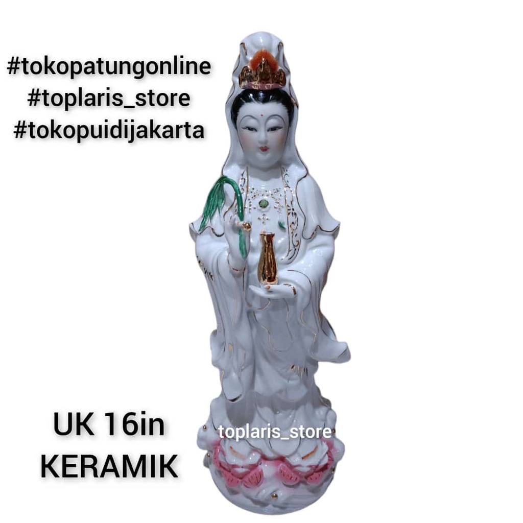 PATUNG KWAN IM BERDIRI UK 16 inc