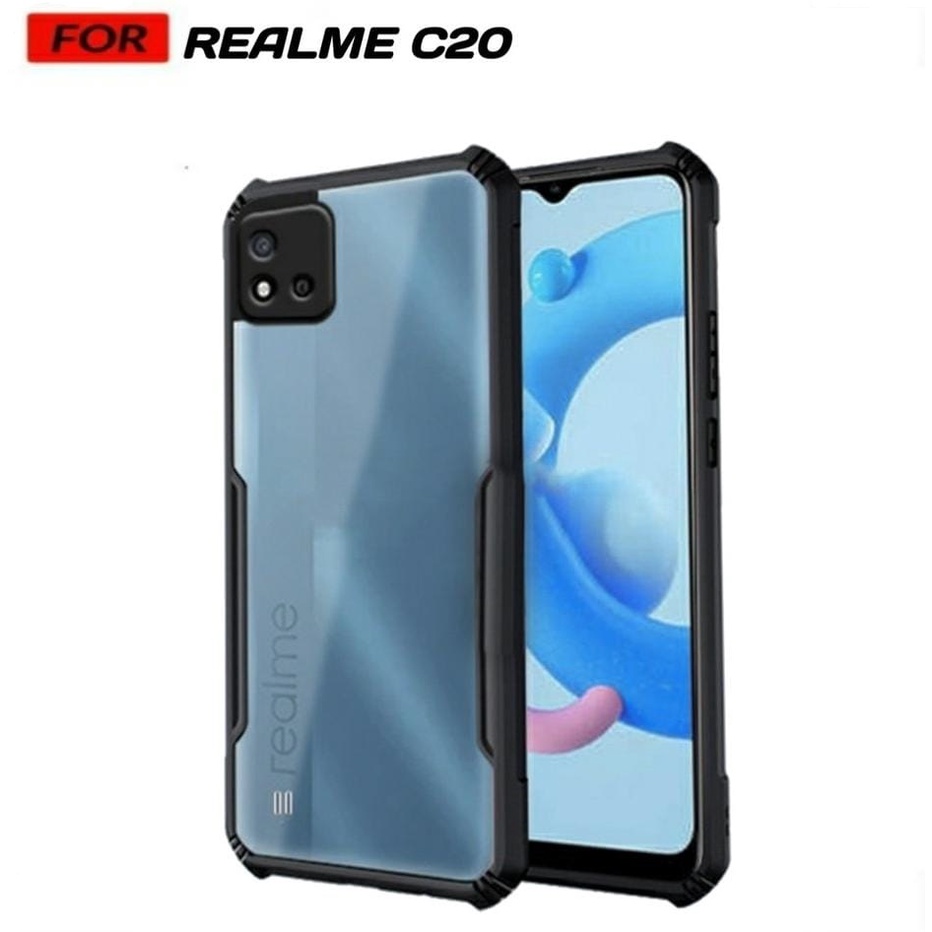 CASE OPPO REALME C21Y C12 C25 HARDCASE ARMOR TRANSPARAN CASING