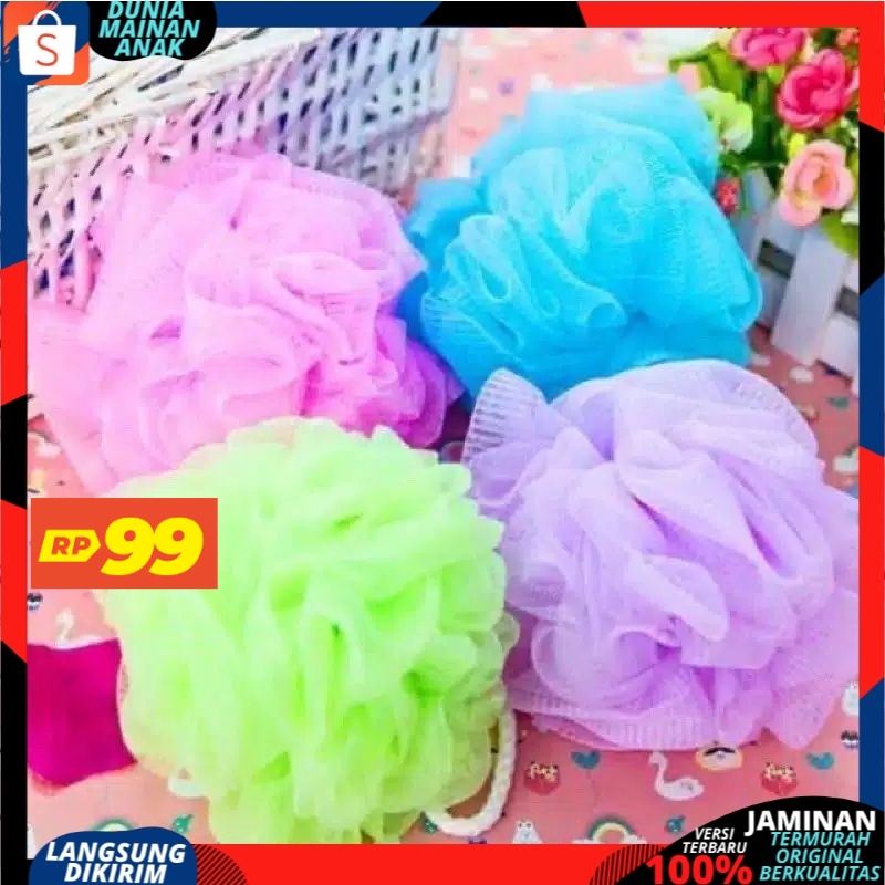 ( PROMO 99 ) SEPON MANDI TEBAL HALUS / BATH SEPONGE / SEPON MANDI HALUS / SPON SABUN MANDI 20GR