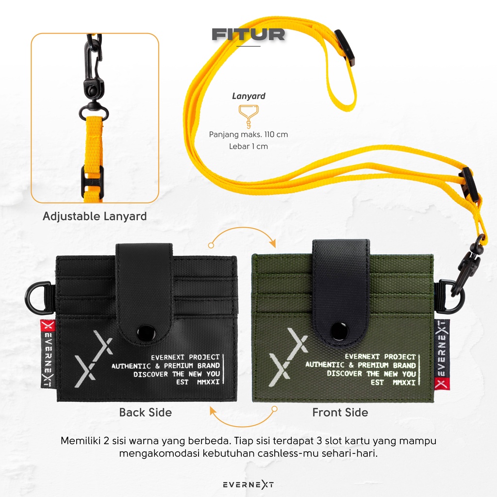 Card Holder Dompet Kartu Etoll Dompet Kalung Sling Kartu Waterproof Anti Air