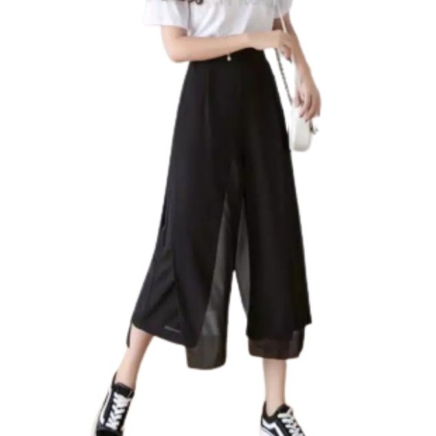 Korean Chiffon Culotte Pants Celana Kulot 1058 (XS - XL)