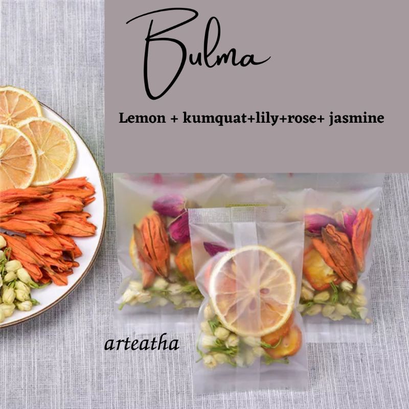 

Bulma tea blend - | Lemon+kumquat+jasmine+lily+rose| per sachet