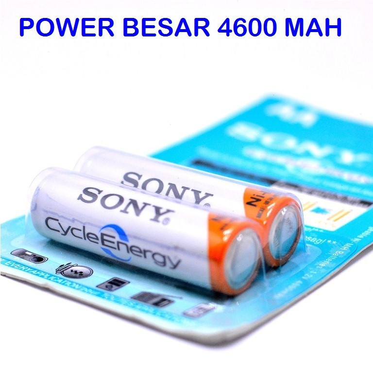 Baterai Charger Bisa Isi Ulang 4600 mAh AA Baterai Cas Sony AAA 4300Mah Batre Recharger Remot - JAM