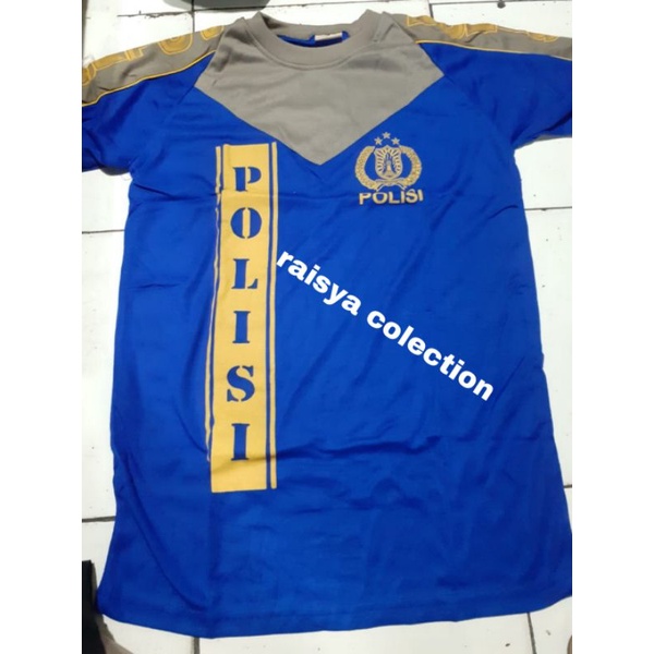 kaos polisi kombinasi sablon tribrata / kaos polisi sablon