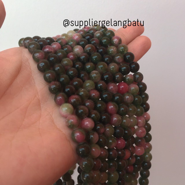 bongkah 8mm bloodstone agate hijau ruby tanzanite akik afganistan original stone therapy korean lux