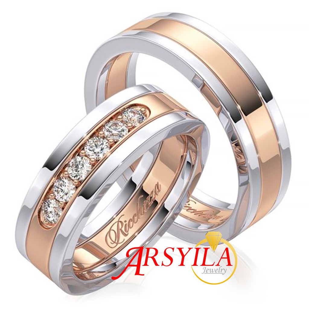 Cincin Pernikahan Cincin Lamaran Cincin Silver 950 Arsyila Jewelry