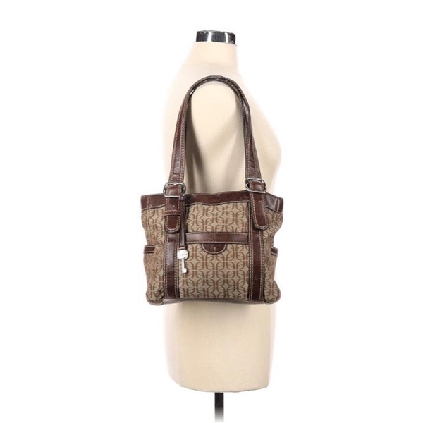 PRELOVED Tas Brand Fossil Signature Leather / Jacquard | Vintage | Shoulder Bag | Satchel | Tote Bag