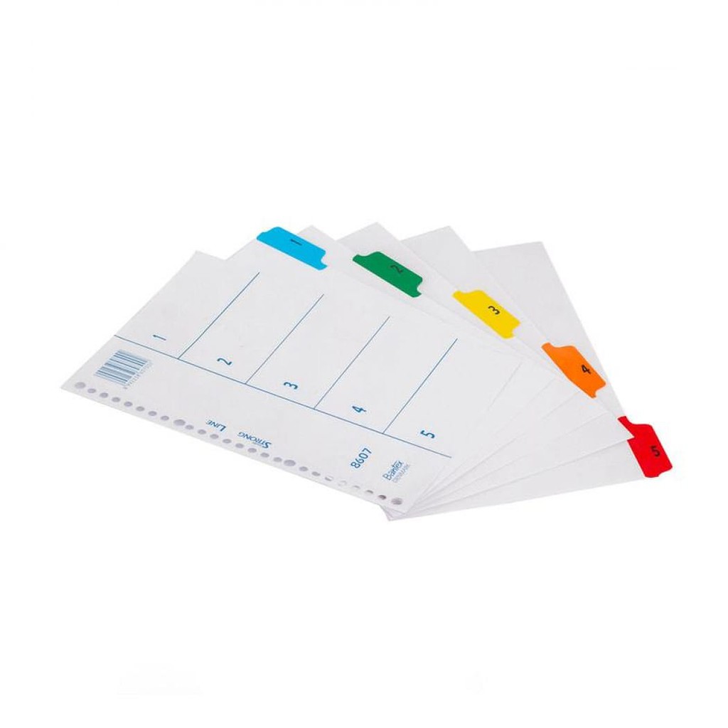 

Bantex Index (1-5) For Multiring Binder B5 #8607 00