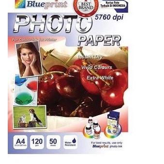

▼ Blueprint Glossy Photo Paper A4-120 Gr (Pack = 50 Sheets) ➣