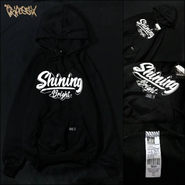 hoodie shining bright black limited original premium