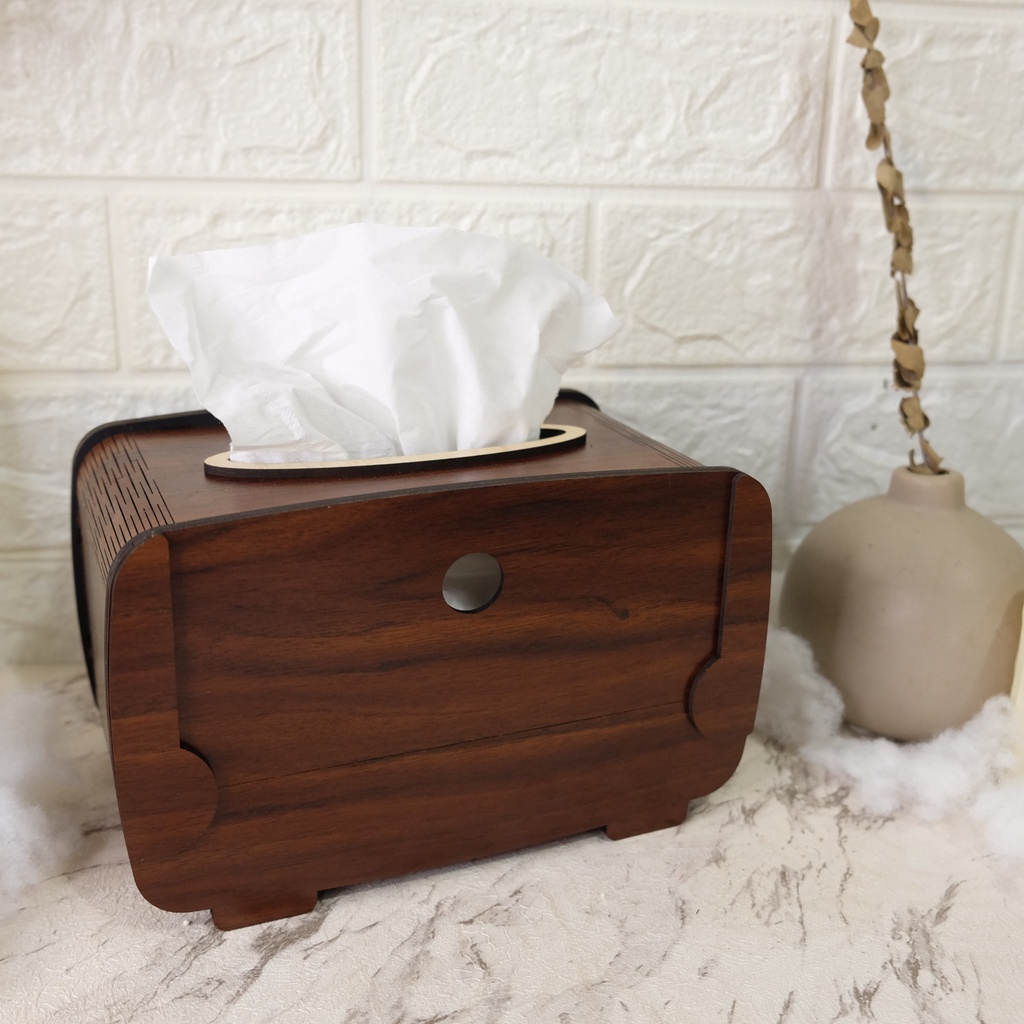 Box Tissue Radio Vintage by Lasercreative