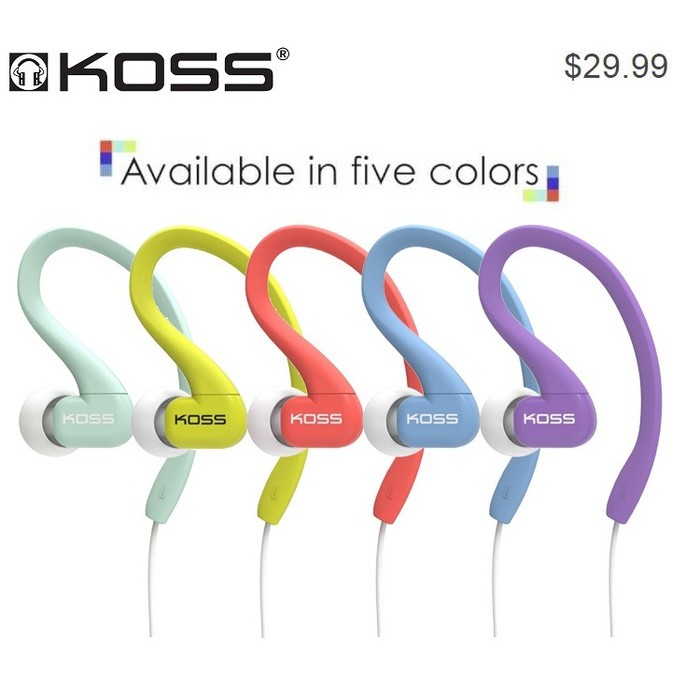 Original Koss KSC32P Fitclips Sport Headphones Earphones Headset