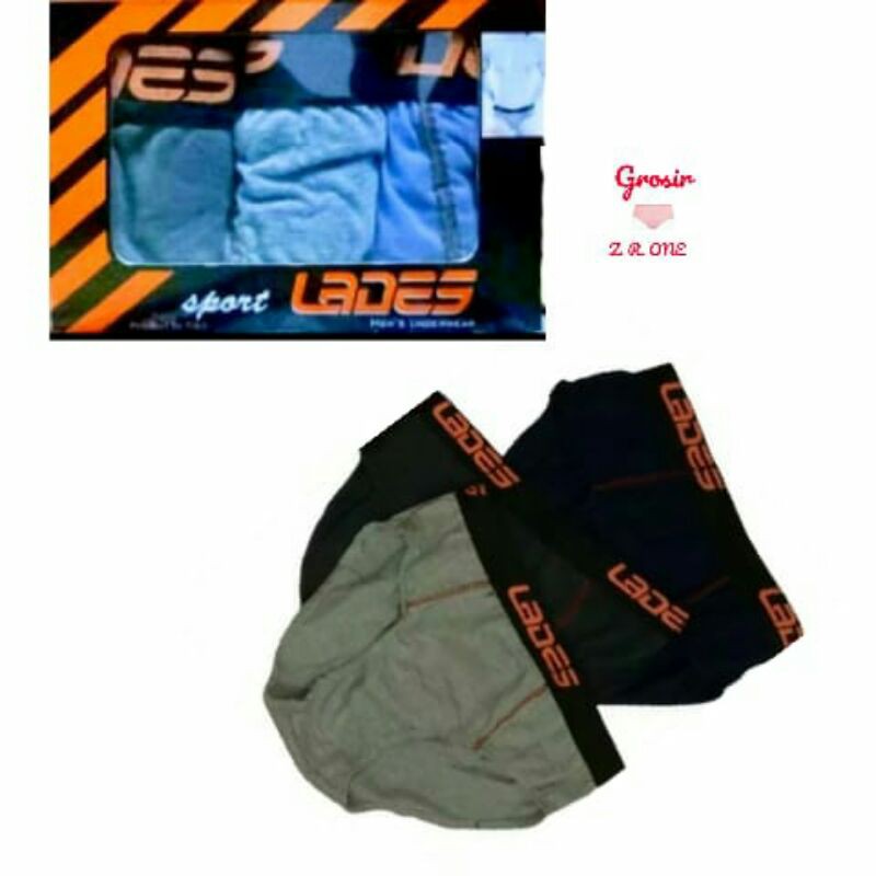 CD Pria LADES Sport Dewasa / Celana Dalam Pria Laki (3pcs)