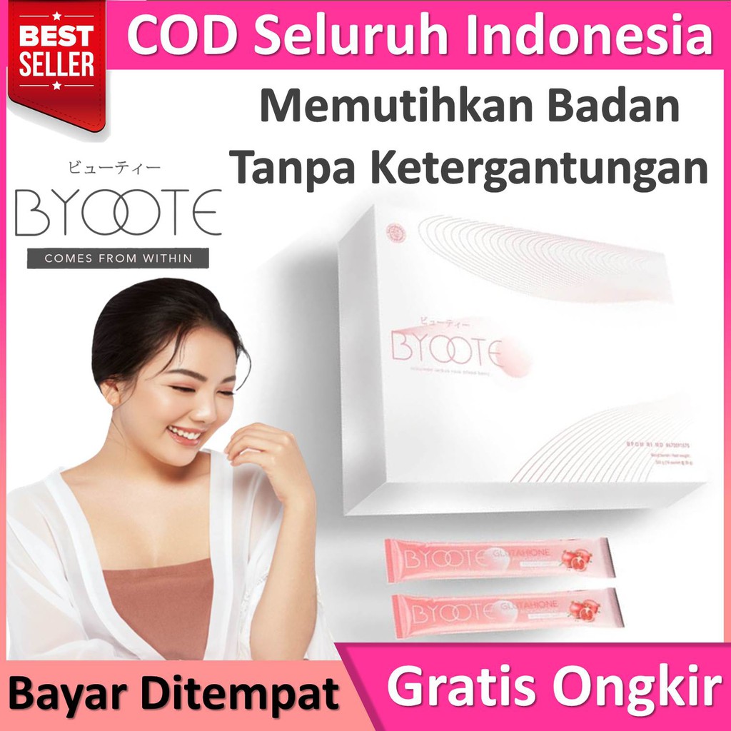 Byoote, Pemutih Wajah, Collagen, gluta collagen, Pemutih Badan, Beautetox, Biyote Kolagen 1 Box BPOM