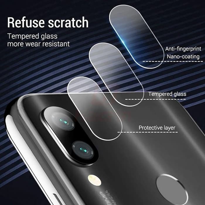 Tempered Glass Kamera OPPO A7 Pelindung Kamera Untuk iPhone Bahan kaca