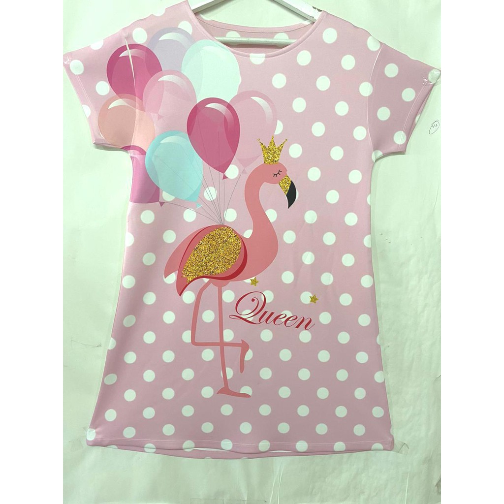Dress Anak/Dress Flamingo/Dress anak flamingo/dress flamingo anak/dress anak lucu/baju flamingo