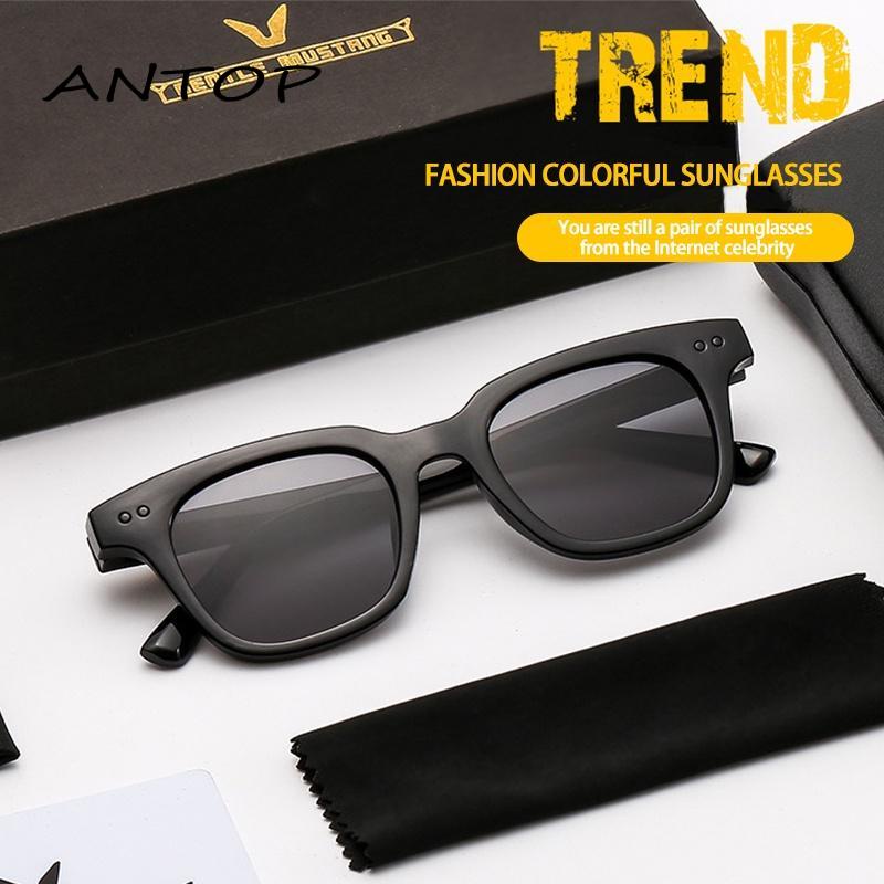 Kacamata Hitam Wanita Korean Fashion Gaya Candy Color Square Kacamata Anti UV400 Anti Radiasi Retro Sunglasses ANTOP