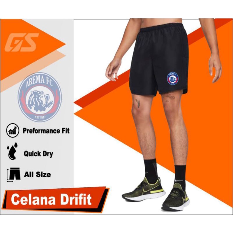 Celana olahraga pria bola arema celana pendek kolor olahraga dryfit