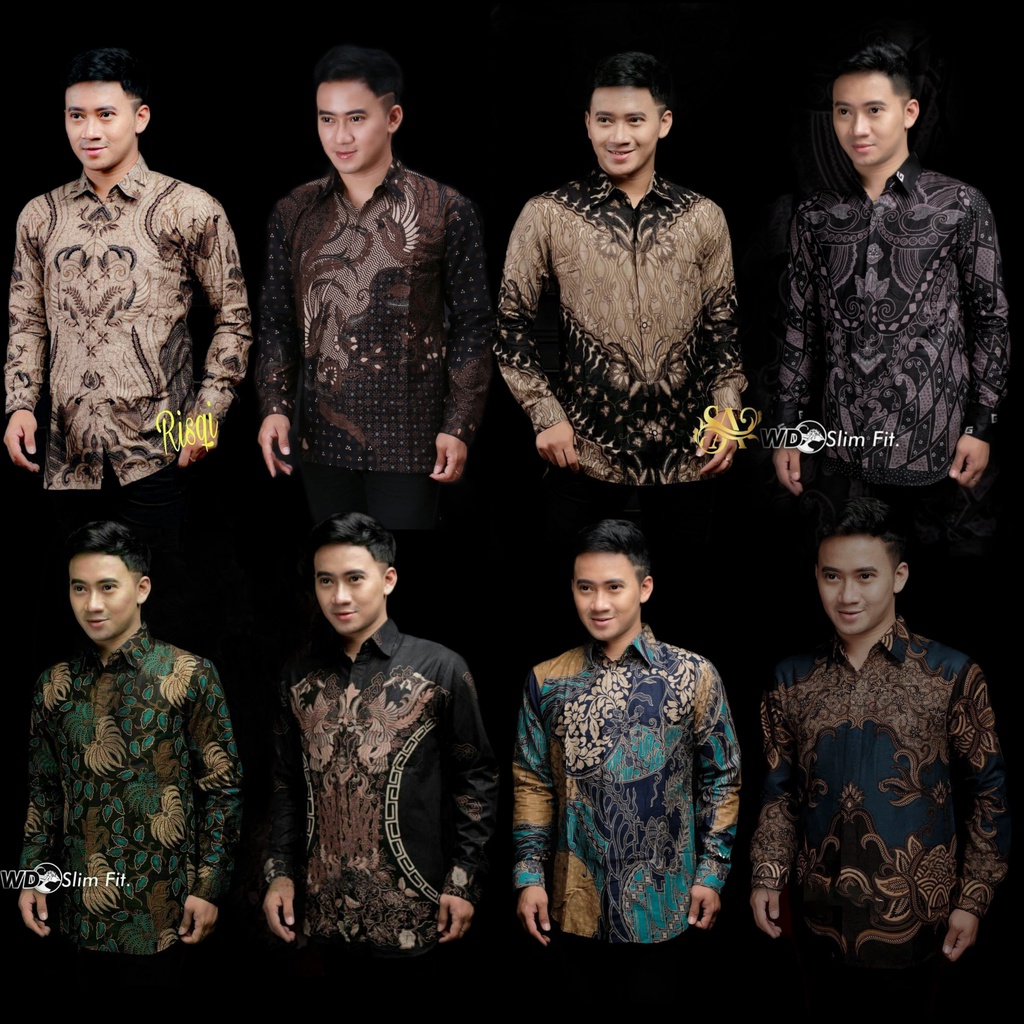 Kemeja Batik Pria Modern Lengan Panjang Casual Modis Regular Fit Trendy Masa Kini OL 162