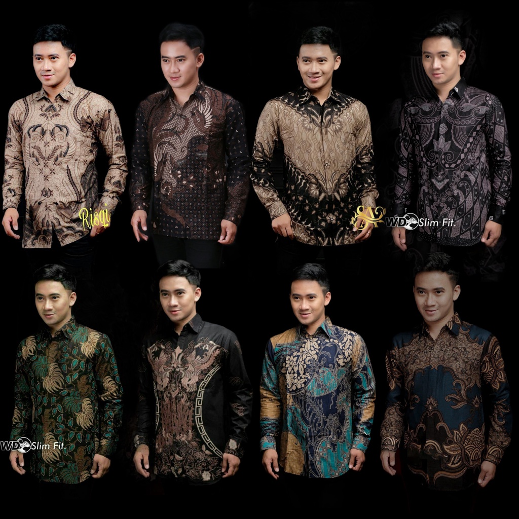 Batik Pria Lengan Panjang BATIK NAKULA HRB026 motif KERATONAN Kode 002 size M L XL XXL Reguler