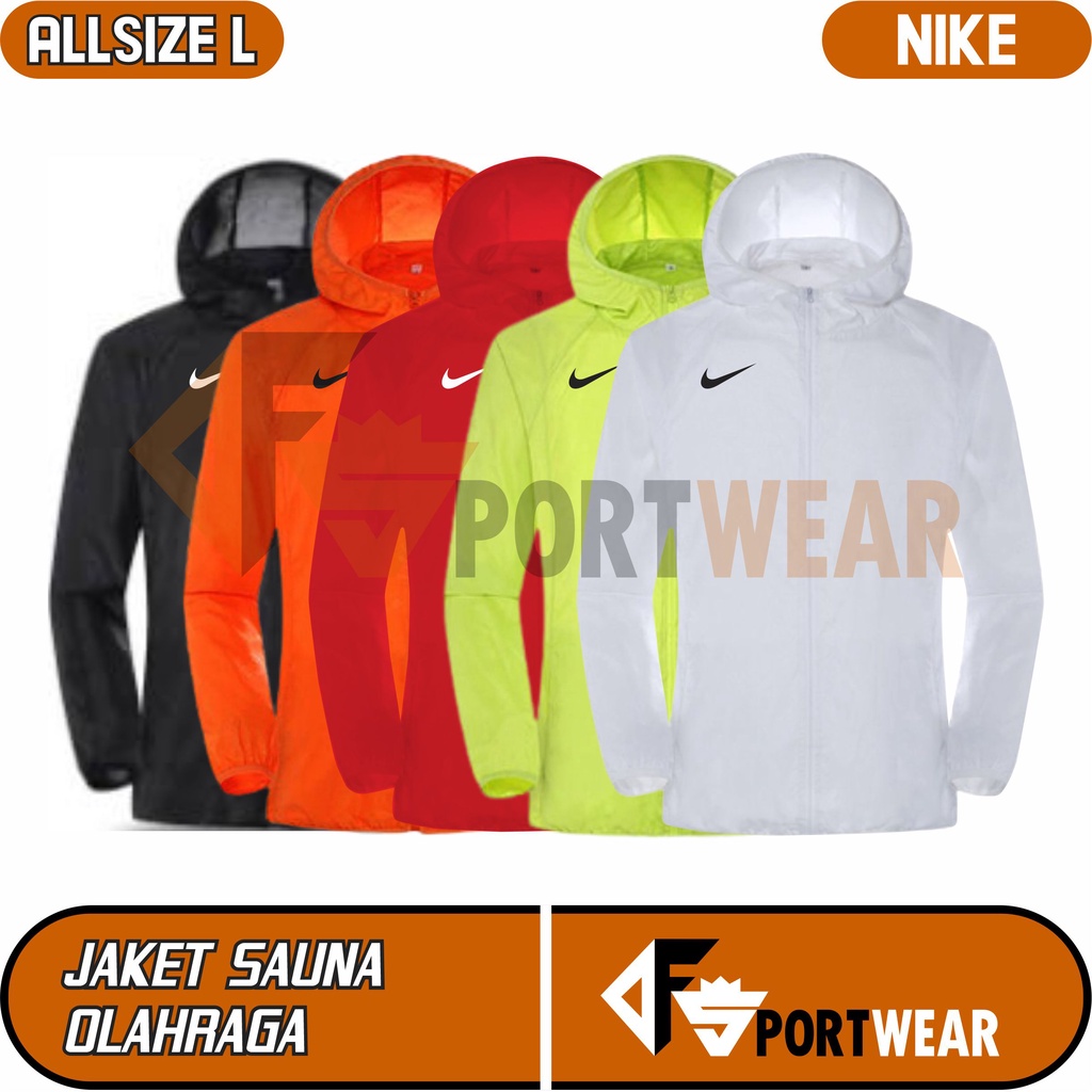 Jaket Sauna Suit Jaket Parasut Olahraga,Jogging, Lari, Bersepeda, Gym Fitnes, Senam Olahraga kardio Jaket Pembakar Lemak