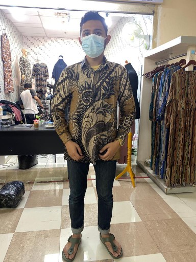 Baju Batik Pria Slimfit Big Size M L Xl Xxl Atasan Kemeja Batik Lengan Panjang Tejo Anom