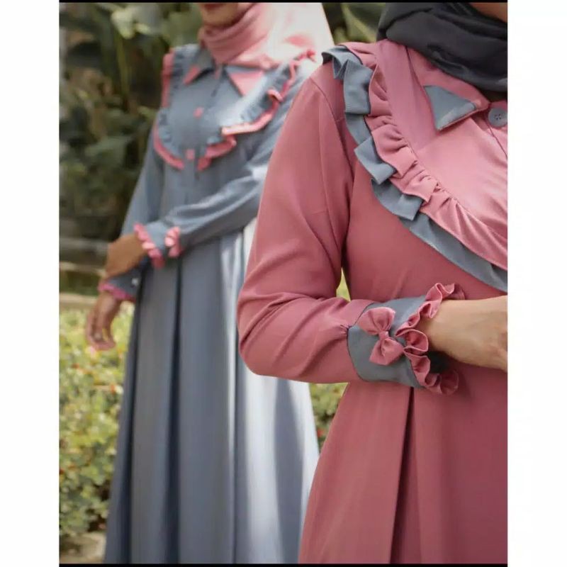(COD) (HOT PRODUK)  TERMURAH GAMIS KIMMY DEWASA / Gamis Moscrape Premium / Prita maxi/ lilla maxi-2