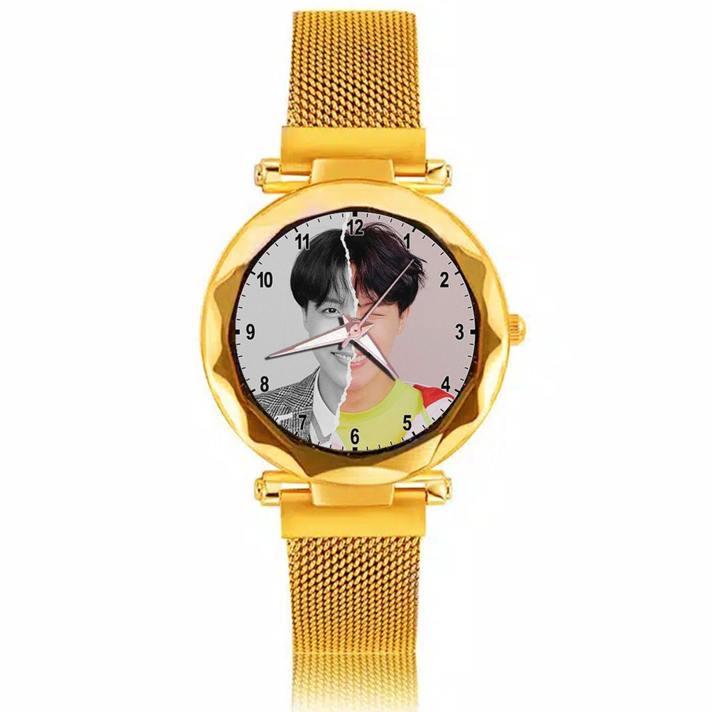 Jam Tangan Wanita Custom - KPOP BTS {J-HOPE} Free Box &amp; Batre Cadangan