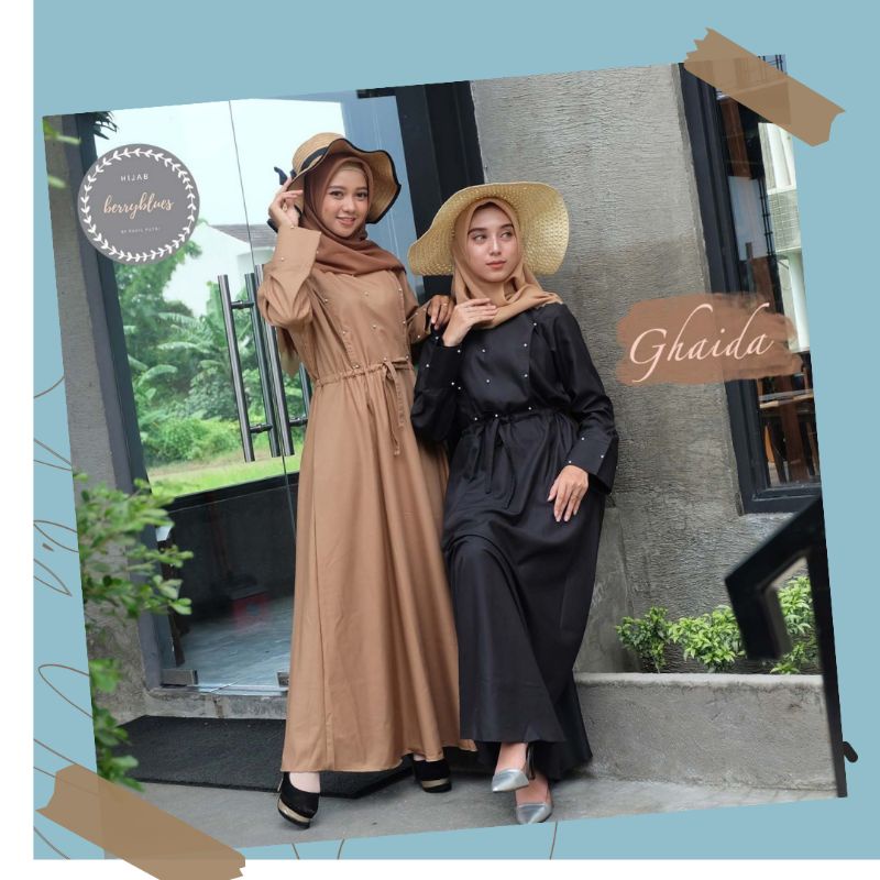 Baju MEnyusui Berryblues Gamis Menyusui Ghaida Busui bukaan samping kanan kiri Nursingwear