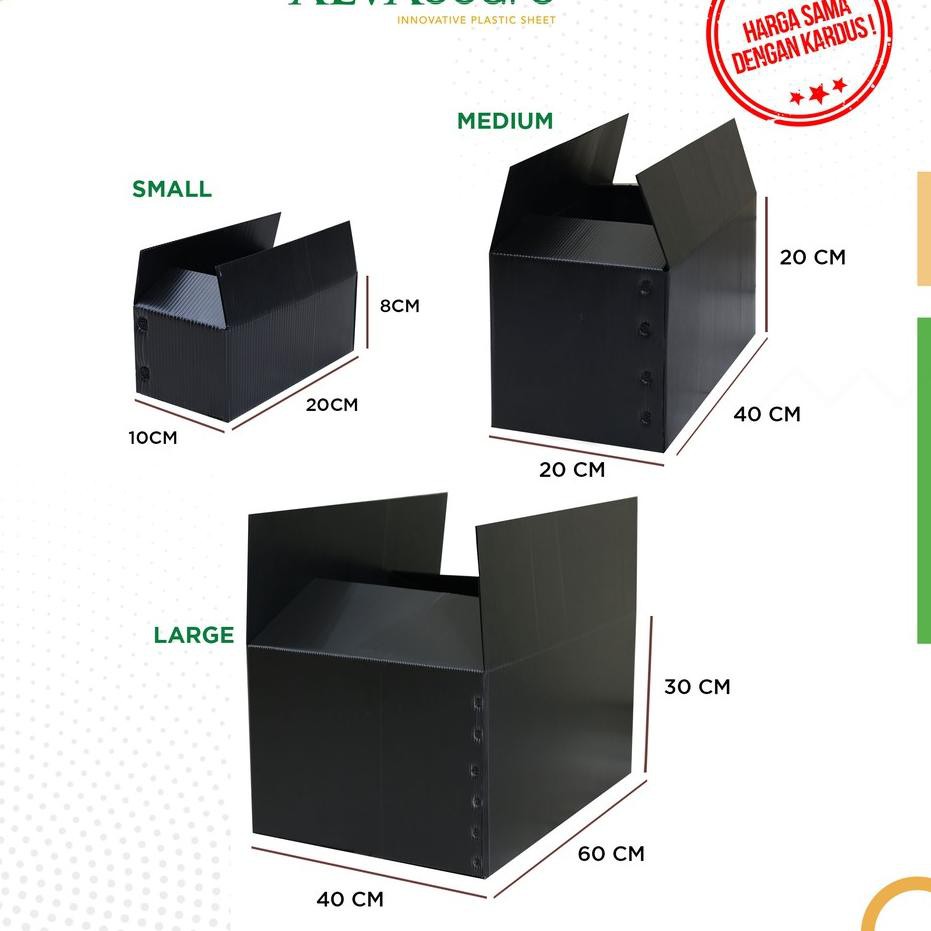 

>QC535) KARDUS PLASTIK ALVABOARD, KOTAK PENGIRIMAN, BOX PINDAHAN UKURAN 400 X 200 X 200 mm