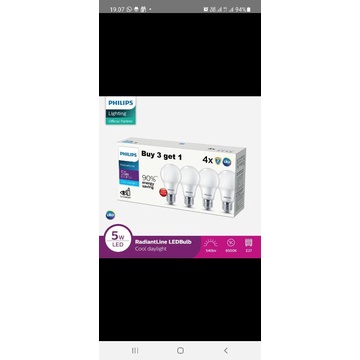 Philips led 5 watt Multipack beli 3 gratis 1