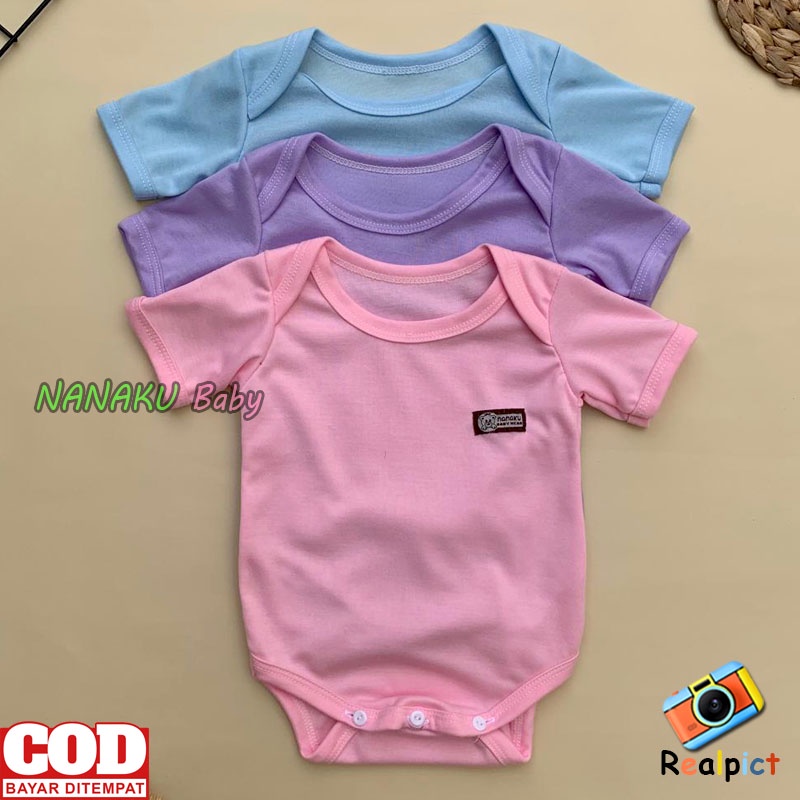 3 PCS Jumper Bayi Jumsuit Bayi Baru Lahir Usia 0-3 Bulan Anababy