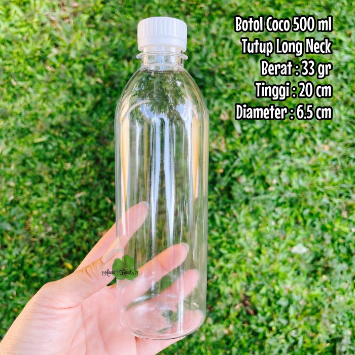 Botol COCO 500 ml botol premium elegant polos kopi juice - Tutup Putih