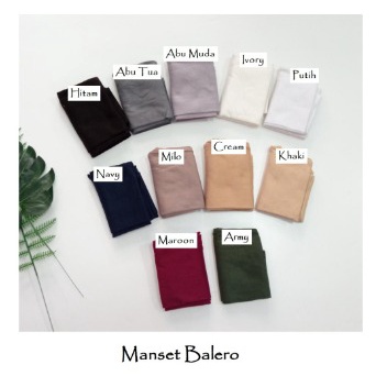 MANSET SAMBUNG BOLERO MANSET LENGAN BOLERO BAHAN SPANDEK MANSET DALAMAN MANSET OLAHRAGA