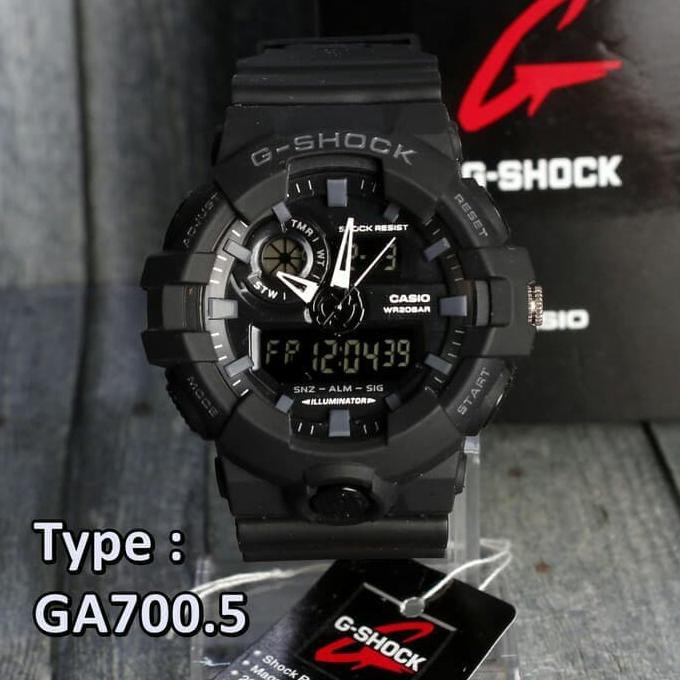 promo | diskon | sale TERMURAH Casio G-Shock GA700 Warna Terbaru Biru Muda Jam Tangan Pria - Hitam