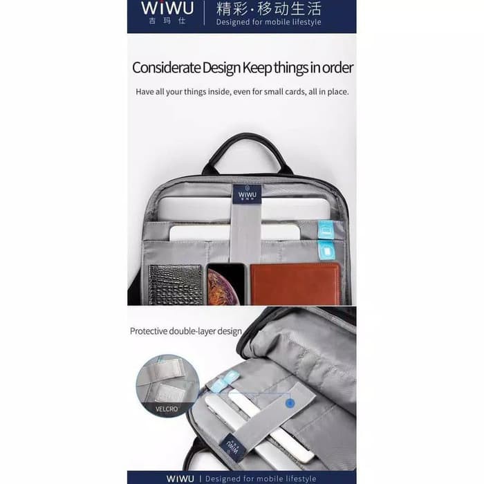 Tas Ransel Wiwu Vigor Fashionable Travel Lightweight 156-inch Backpac