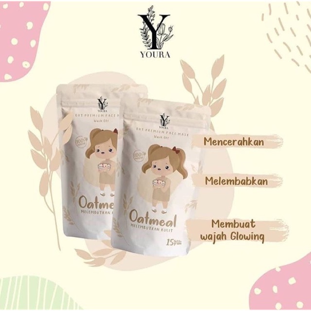 (Youra) Oat Premium Face Mask | Masker Wajah Oat Premium