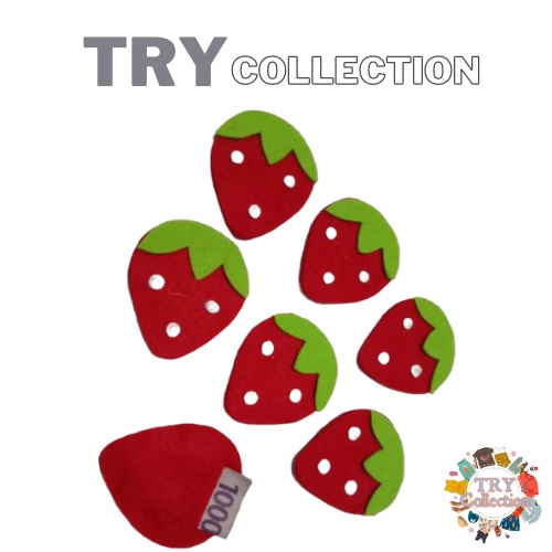 

[TRY COLLECTION] Amplop Lebaran DIY isi 10 Pcs | Amplop Desain Buah Strawberry Berbahan Dasar Kain Flanel | SKU : AL-BS