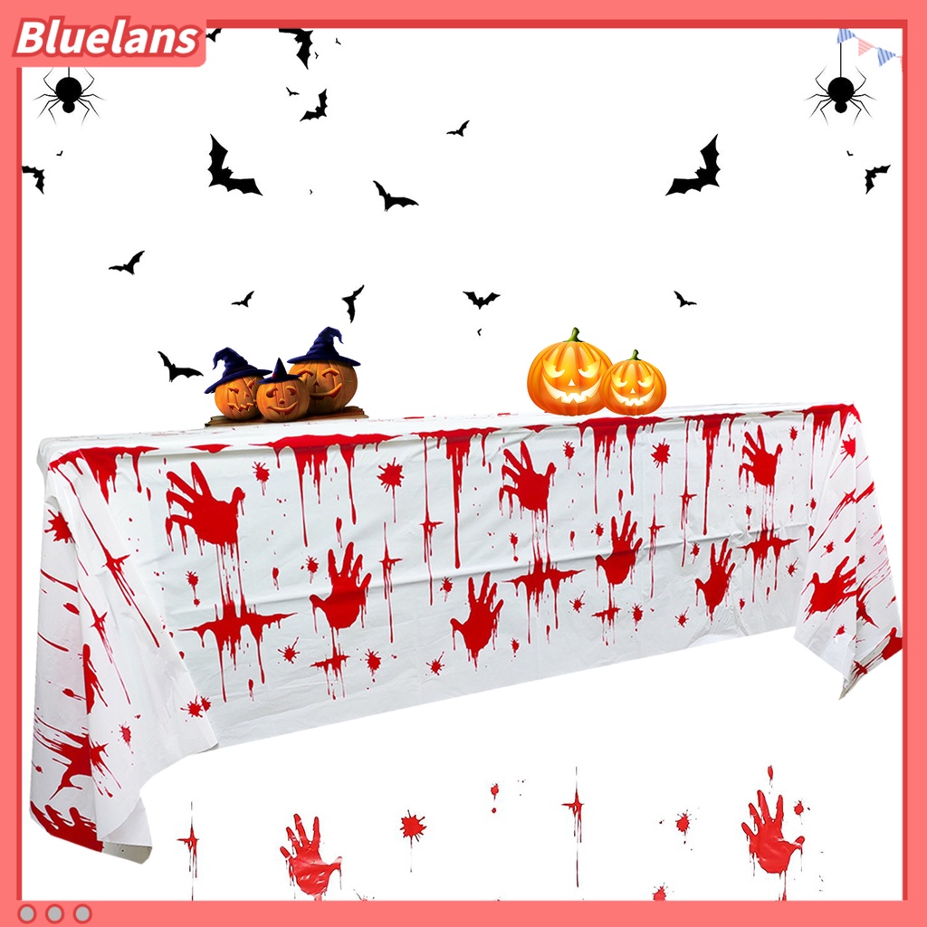 Taplak Meja Bentuk Persegi Panjang Motif Darah Tahan Air Dapat Dicuci Untuk Dekorasi Halloween
