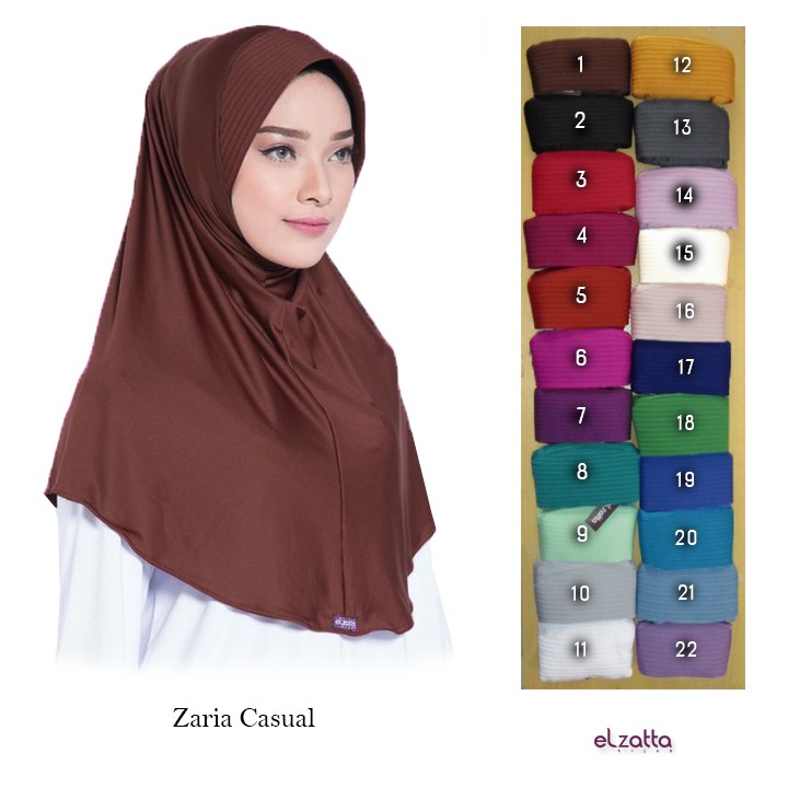 zaria casual bergo polos elzatta