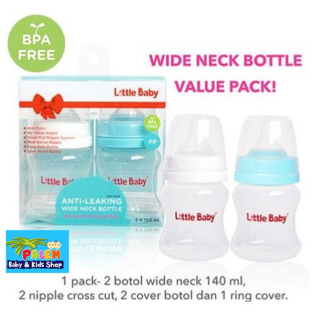 Little Baby Anti Leaking Wide Neck Bottle 140ml 0916