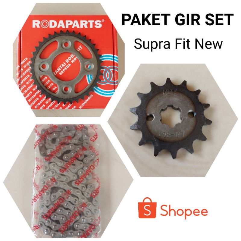 Gir Set Supra Fit New Sepuh Bakar Gir Rante Gir Paket Supra Fit New - Rodaparts