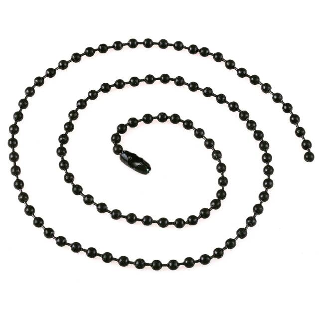 POPULAR '' Kalung Pria biji lada hitam titanium .